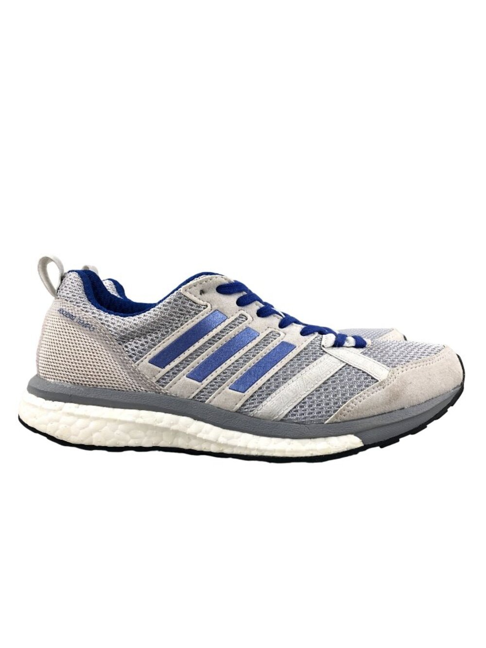 Adidas Women's Size 6 Adizero Tempo Boost Grey Lace-Up Running Sneakers BB6655